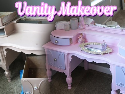 DIY Vintage Pink Vanity Makeover - Under $100!