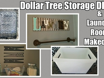 Dollar Tree Laundry Room Storage DIY'S & Makeover