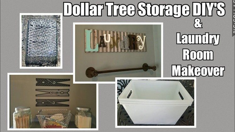 Dollar Tree Laundry Room Storage DIY'S & Makeover