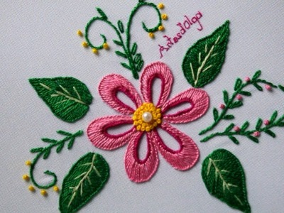 Hand Embroidery: Buttonhole stitch flowers | Bordados a mano: Flores en punto ojal | Artesd'Olga