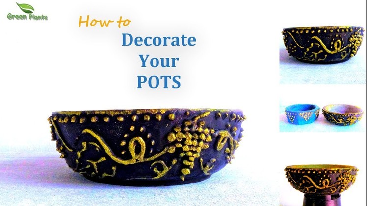 How to Decorate Your Pots | Bonsai Pots Decoration | Simple DIY Ideas.GREEN PLANTS