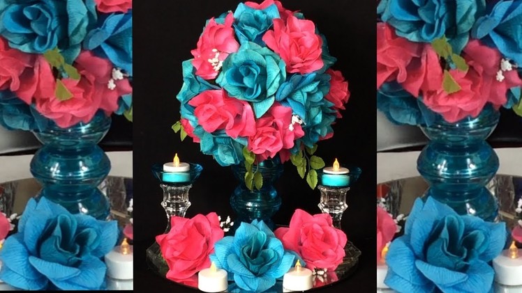 How To DIY  Pink Elegant Wedding Centerpiece #4. Over 6k Subscribers