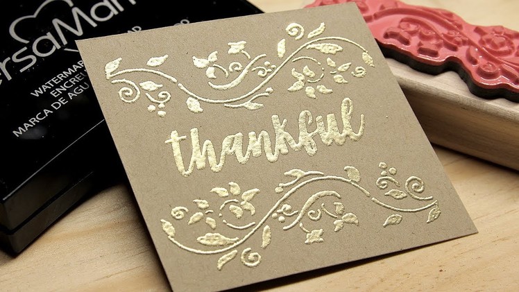 HOW TO EMBOSS! Easy DIY Embossing with VersaMark and embossing powder.