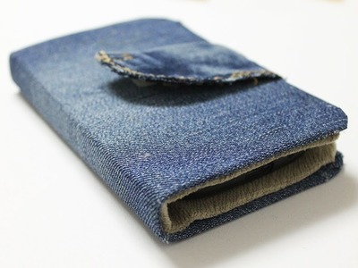 How to make a Phone Case out of Jeans - DIY Wallet Phone Case Easy