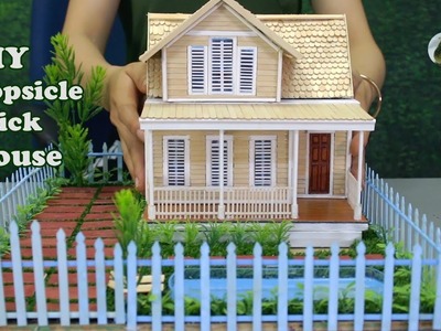 Popsicle Stick Crafts - 5 Beautiful Houses ???? DIY