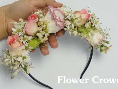 Wedding Flower Crown How to DIY ?  ROSE