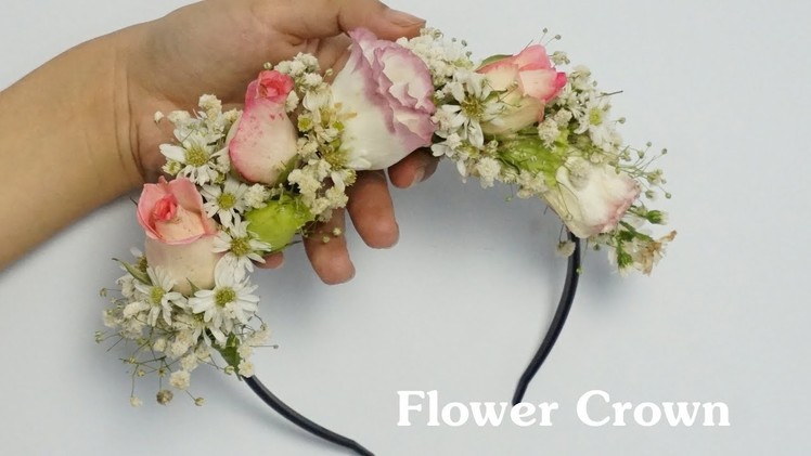 Wedding Flower Crown How to DIY ?  ROSE