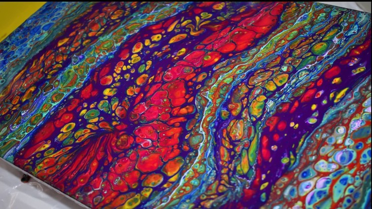 Acrylic Pour Rainbow Painting - Fluid Art by Ashley Carter