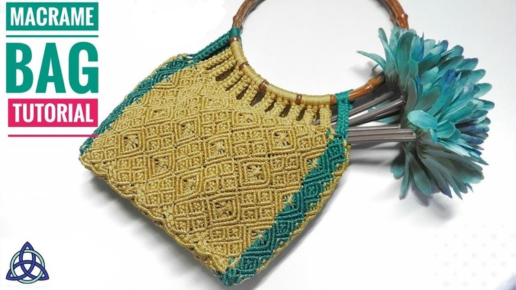 DIY Macrame Bag with Wooden Handles - Macrame Craft Ideas