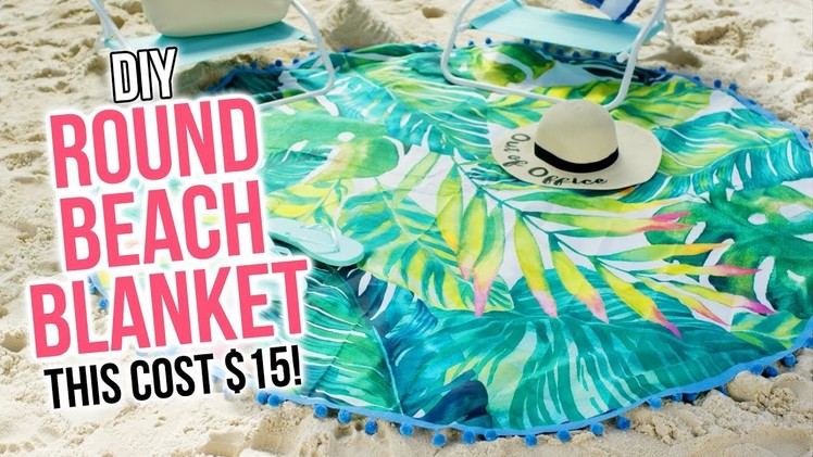 DIY Round Beach Blanket. No Sew Beach Towel (for cheap!) - HGTV Handmade