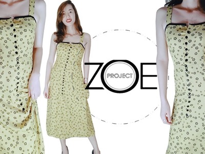 DIY sewing A line shoulder strap dress | Zoe diy