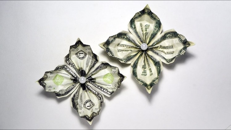 Easy and Beautiful Money FLOWER  | Origami Dollar Tutorial (NProkuda)