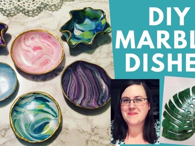 Easy DIY Marble Dishes - $1 custom gift idea! + CUSTOM GIVEAWAY