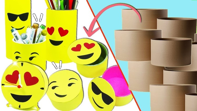 Emojis Ideas with Cardboard Tubes (Recycling) - Ecobrisa DIY