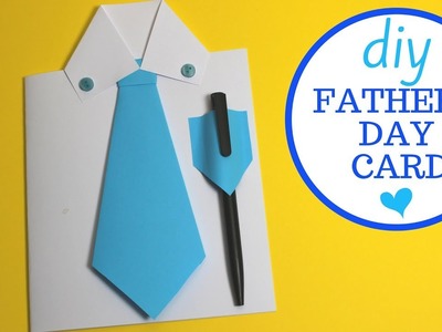 Fathers Day Card to Make | Origami Tie Card Idea