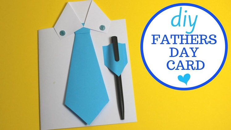 Fathers Day Card to Make | Origami Tie Card Idea