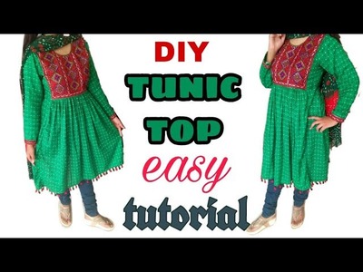 Gathered Tunic Top Cutting & Stitching in Hindi | Easy Sewing Tutorials
