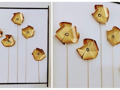 Hanging Wall Decor | Paper Flower Wall Hanging | DIY Art and Craft | DIY Handmade Wall Decor