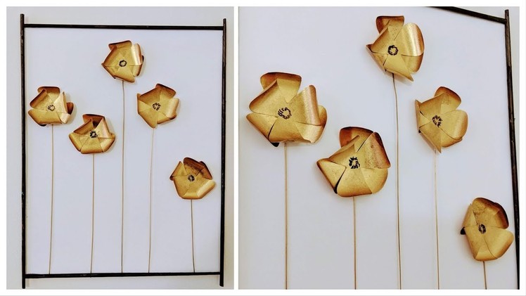 Hanging Wall Decor | Paper Flower Wall Hanging | DIY Art and Craft | DIY Handmade Wall Decor