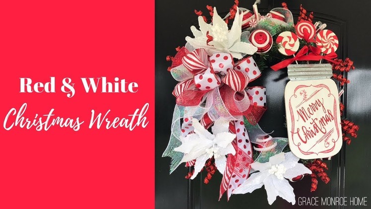 How to: Christmas Wreath - Red & White Peppermint Wreath