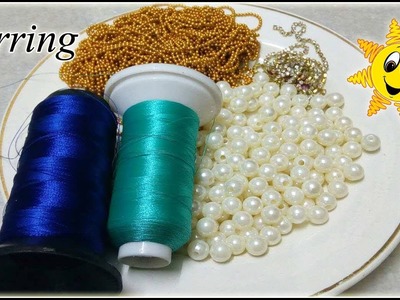 How To Make Beautiful Silk Thread Earrings using Pearl At Home | DIY | Jewelry Making | DiyArtiePie