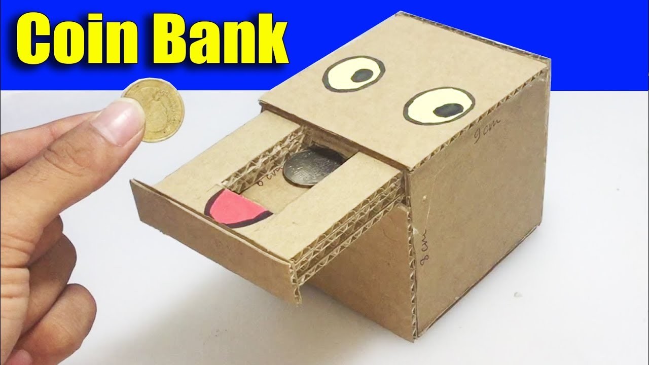 how-to-make-coin-bank-box-and-spinner-for-kids-diy-at-home