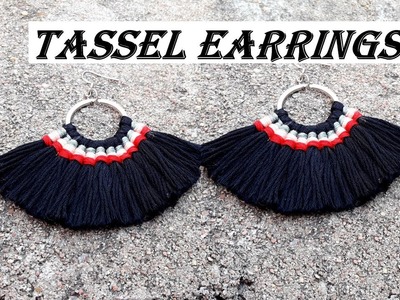 How to make tassel earrings at home.Tassel earrings.DIY Step by step.Creation&you