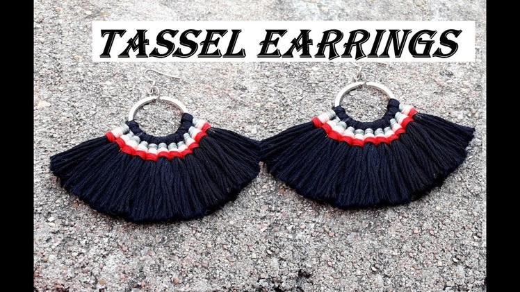 How to make tassel earrings at home.Tassel earrings.DIY Step by step.Creation&you
