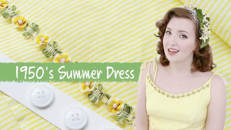 Making a Yellow 1950's Dress : Sewing Vlog