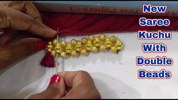 New Saree Kuchu Design with Beads I Unique Saree Gonde Design 2018 I Ladies Club