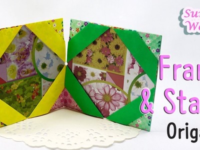 Origami - Frame & Stand  (How to make a Paper Frame)