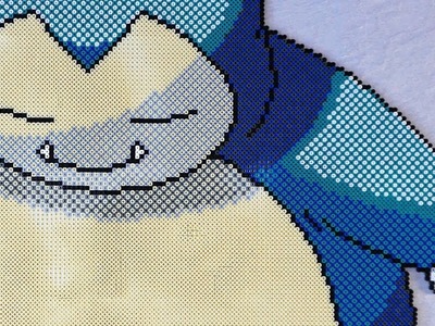 Pokémon SNORLAX (Big Version) - Perler Beads Pixel Art