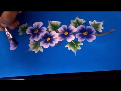 Quick and Easy Floral Painting | One Stroke Painting Flower | DIY