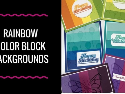 Rainbow Color Block Background for Cards