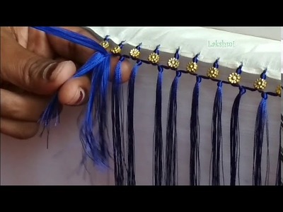 Saree Kuchu.tassel using small flower beads- simple tips for beginners