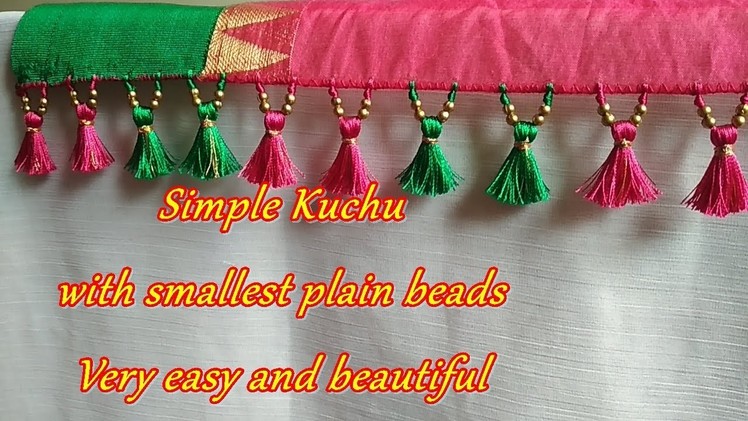 Saree Kuchu.tassel using smallest plain beads- tips and tricks for beginners