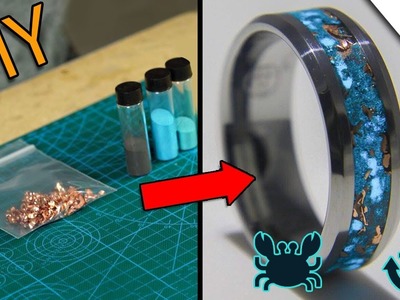 The Easiest way to make a SHIPWRECKED GLOWSTONE and Copper Wedding Ring - DIY