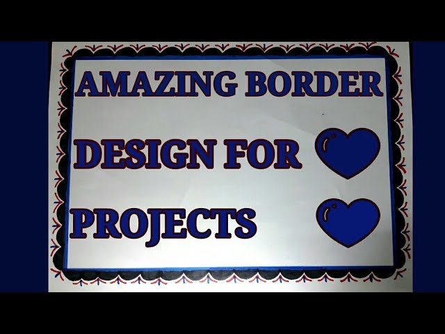 Amazing border design for school projects | Border designs on paper|Cover page designs