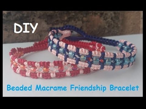 Beaded Centre Macrame Friendship Bracelet Tutorial