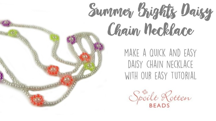 Daisy Chain Necklace Tutorial - Beginners Beading