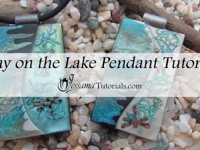 Day on the Lake Polymer Clay Pendant Tutorial