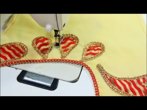 Designer Neckline For Chiffon  Saree (DIY)