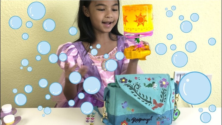 Disney Princess Rapunzel DIY Adventure Bag + Bubble Lantern Launcher | Toys Academy