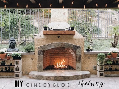 DIY Cinder Block Shelves | Backyard Plant Display