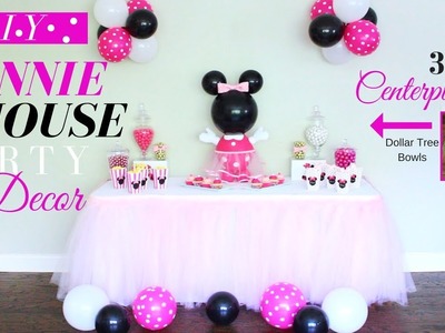 DIY | How to make a 3Ft MINNIE  MOUSE w. DOLLAR TREE BOWLS | MINNIE MOUSE PARTY DECORATION IDEAS