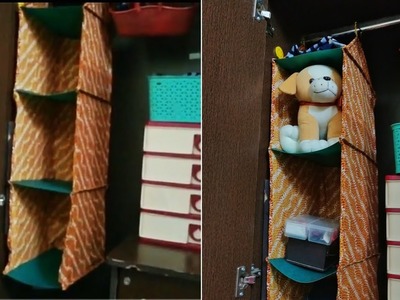 DIY Multipurpose Wardrobe Organizer from old clothes | Indian Wardrobe Organization Idea