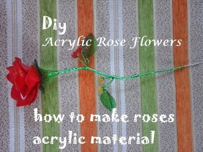 DIY ☆ Stringing Acrylic Rose Flower Stalks | Merangkai Bunga Akrilik Part -1