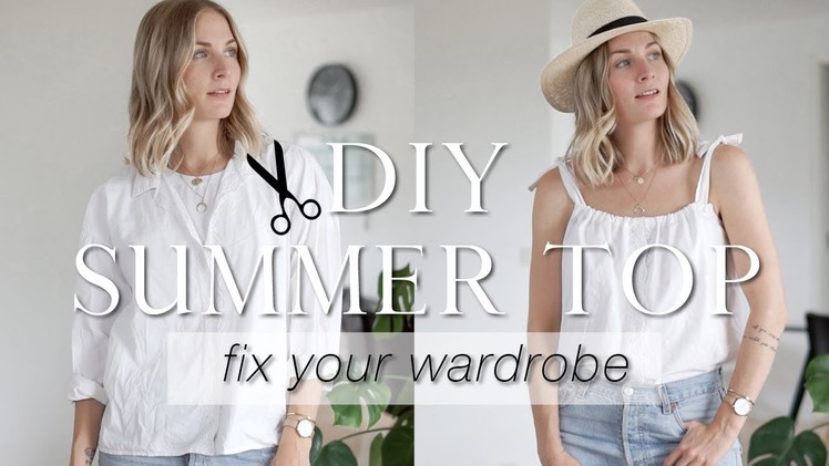 DIY summer top from old shirt | Fix your wardrobe series