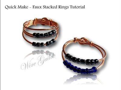 Faux Stacked Ring Tutorial Wire Wrapped