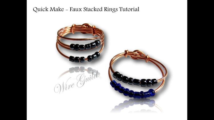Faux Stacked Ring Tutorial Wire Wrapped